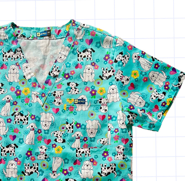 Arctic Woof Fun Scrub Top OZMED Scrubs