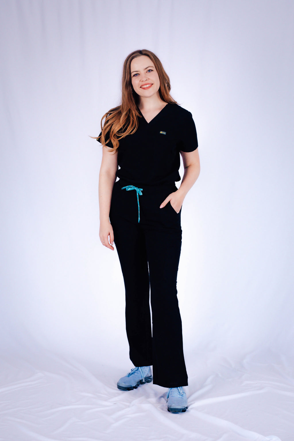 Jet Black Scrub Top