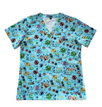 Funky Virus Fun Scrub Top