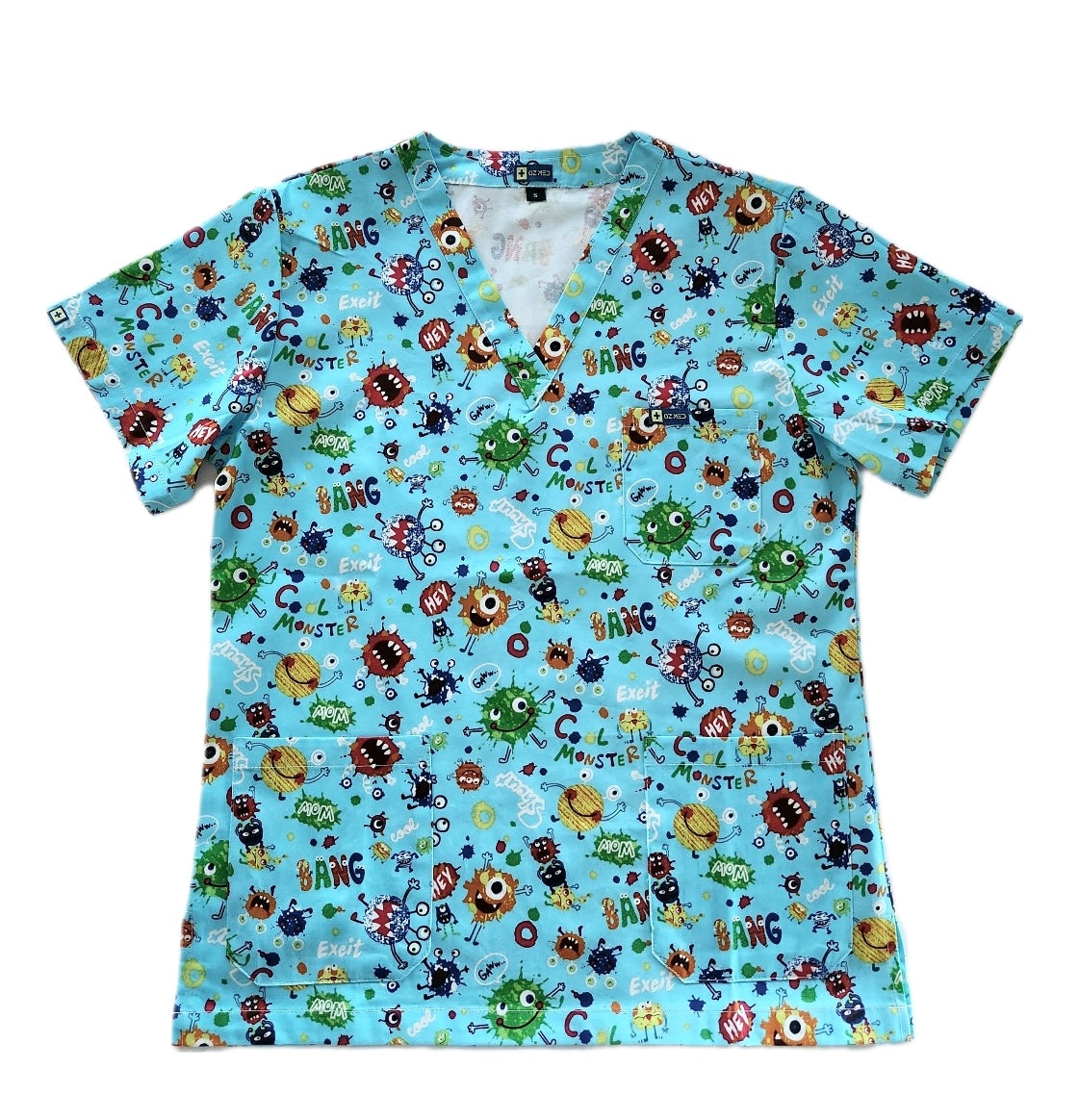 Funky Virus Fun Scrub Top
