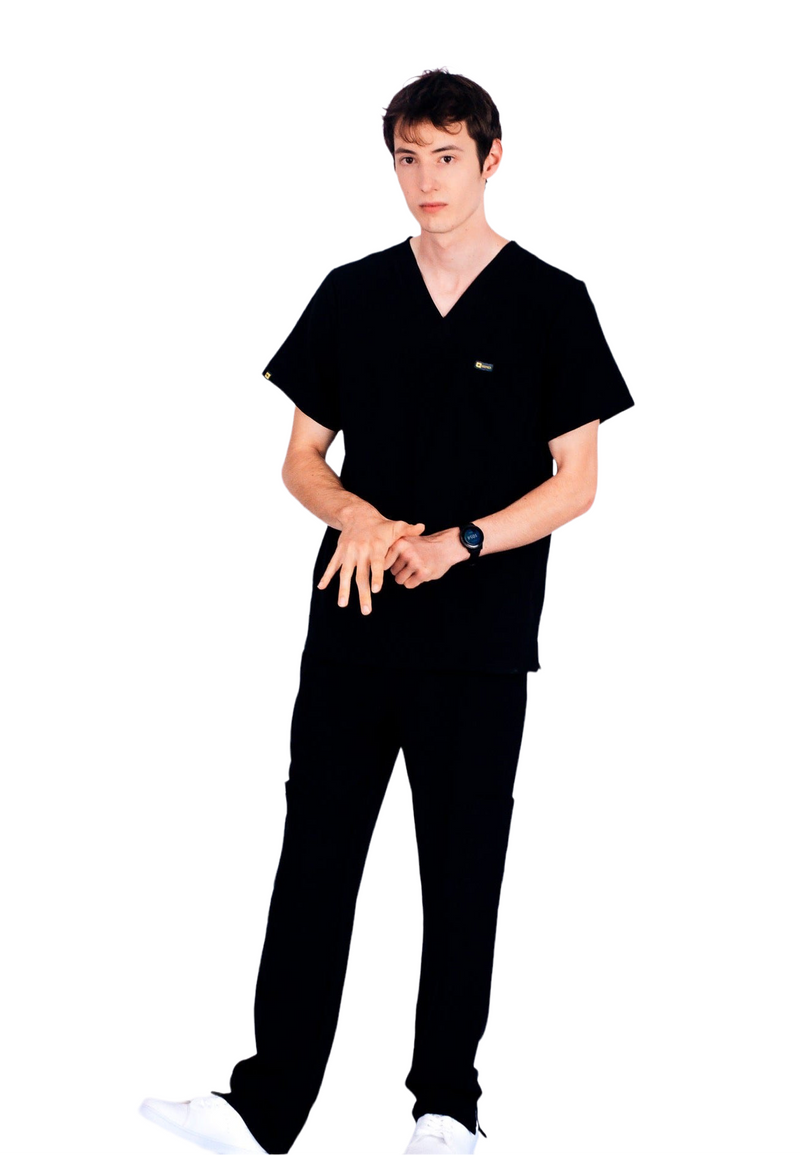 Jet Black Scrub Top