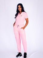 women pink scrubs